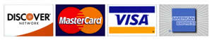 We accept all major credit cards.
